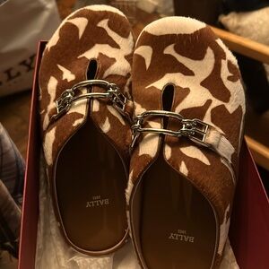 Bally Francine Flat calf hair Sz 36 EU. 6.5 US May fit a 7 US.